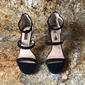 Inc Black Suede High Heel Strappy Dress Sandals 9